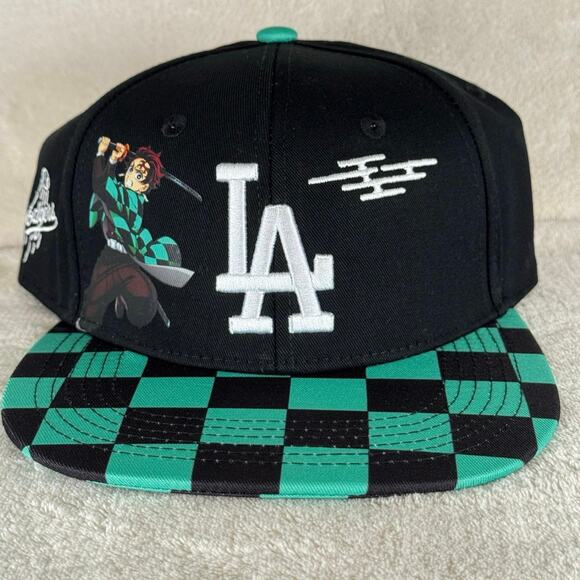 Crunchy Roll Other - Los Angeles Dodgers Demon Slayer Snapback Hat Anime Adjustable Baseball Cap NEW